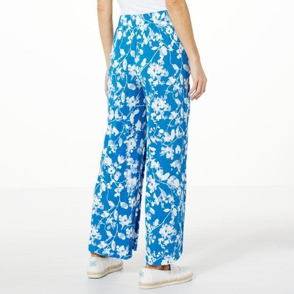 NWT resort pants everydayJONES by Madeline Jones Crinkle-Texture faux wrap - Picture 2 of 2